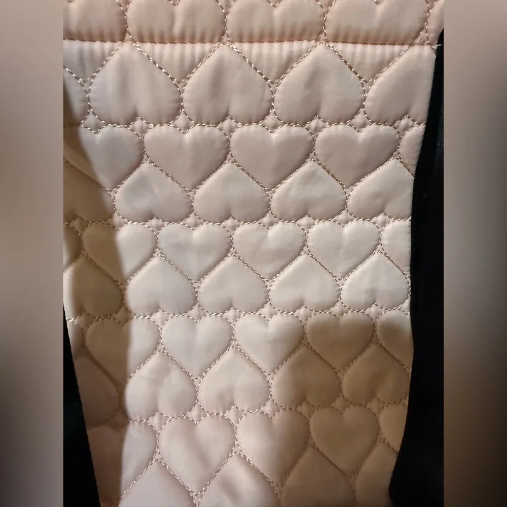 Betsey Johnson Quilted Pink Heart Tote/Weekender Bag - Picture 2 of 9